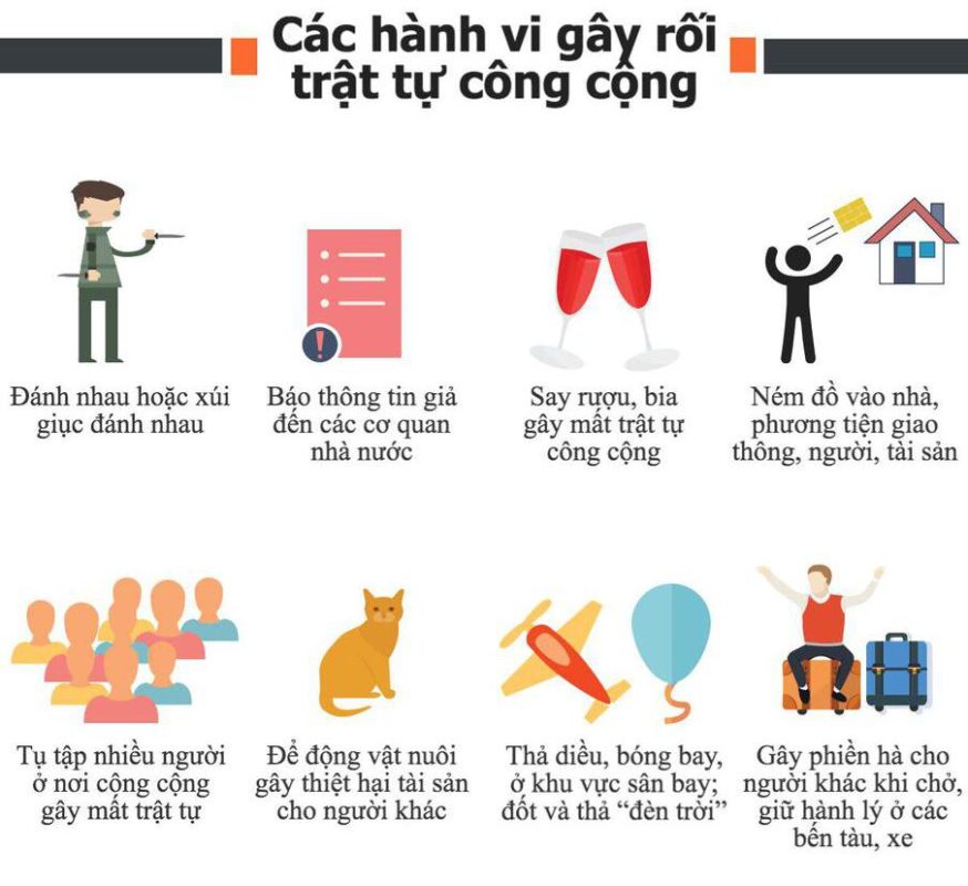 Tội gây rối trật tự công cộng có mức phạt như nào? 21 Xử phạt hành vi gây rối trật tự công cộng - Luật sư ADB SAIGON