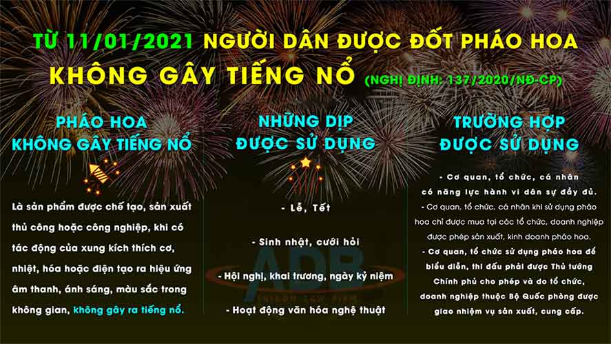 Có được sử dụng pháo hoa dịp Tết không? 5 Được phép sử dụng pháo hoa dịp Tết không - Luật sư ADB SAIGON