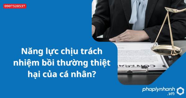 Năng lực chịu trách nhiệm bồi thường thiệt hại ngoài hợp đồng của cá nhân theo quy định của Bộ luật Dân sự 2015? 1 Năng lực chịu trách nhiệm bồi thường thiệt hại của cá nhân-Hỗ trợ tư vấn pháp lý nhanh