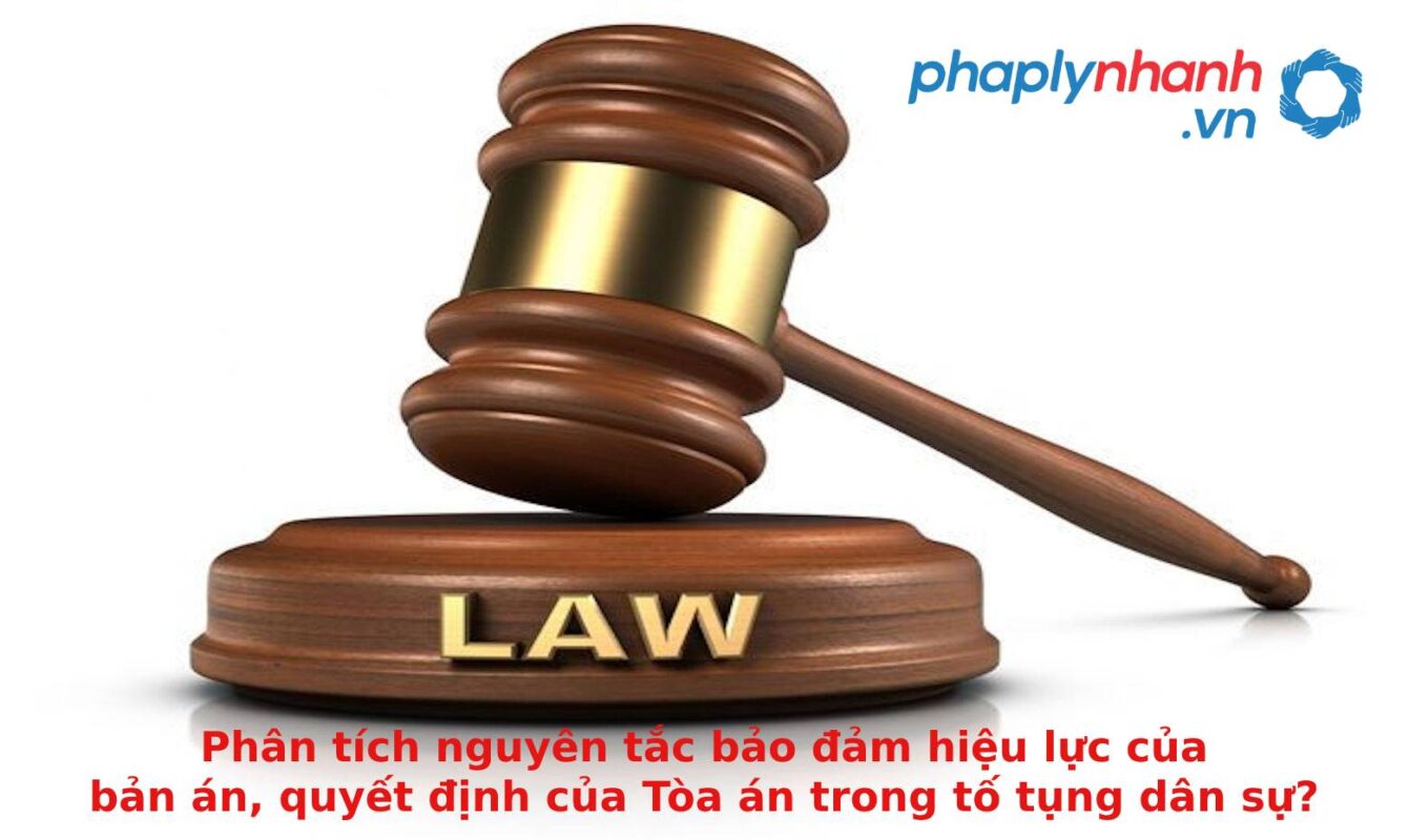 Phân tích nguyên tắc bảo đảm hiệu lực của bản án, quyết định của Tòa án trong tố tụng dân sự? 23 Nguyên tắc bảo đảm hiệu lực của bản án, quyết định của Tòa án trong tố tụng dân sự - Tư vấn, hỗ trợ pháp lý nhanh