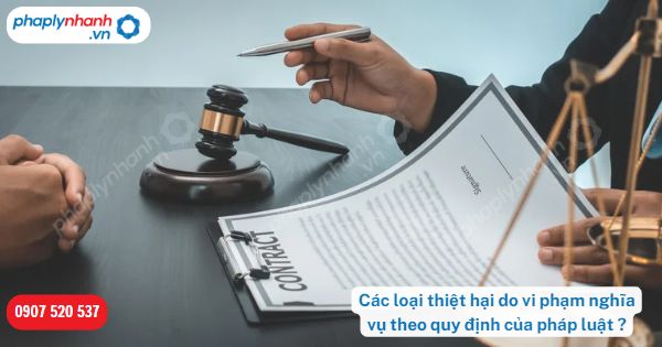 Các loại thiệt hại do vi phạm nghĩa vụ theo quy định của pháp luật? 1 Các loại thiệt hại do vi phạm nghĩa vụ theo quy định của pháp luật-Hỗ trợ, tư vấn pháp lý nhanh