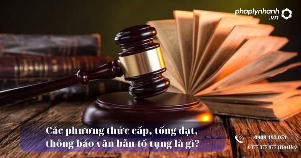 Các phương thức cấp, tống đạt, thông báo văn bản tố tụng là gì? 7 Các phương thức cấp, tống đạt, thông báo văn bản tố tụng - Tư vấn, hỗ trợ pháp lý nhanh