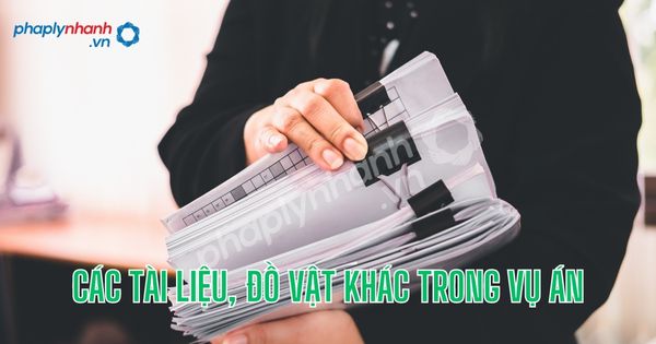 Vai trò của các tài liệu, đồ vật khác trong vụ án? 1 Các tài liệu, đồ vật khác trong vụ án - Tư vấn, hỗ trợ pháp lý nhanh