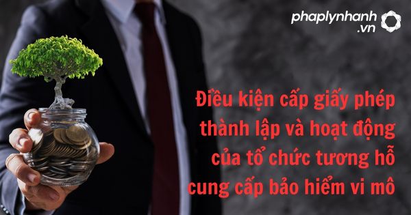 Điều kiện cấp giấy phép thành lập và hoạt động của tổ chức tương hỗ cung cấp bảo hiểm vi mô theo luật kinh doanh bảo hiểm 2022? 1 Điều kiện cấp giấy phép thành lập và hoạt động của tổ chức tương hỗ cung cấp bảo hiểm vi mô - hỗ trợ, tư vấn pháp lý nhanh