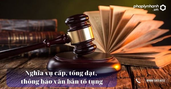 Nghĩa vụ cấp, tống đạt, thông báo văn bản tố tụng 20 Nghĩa vụ cấp, tống đạt, thông báo văn bản tố tụng - Tư vấn, hỗ trợ pháp lý nhanh