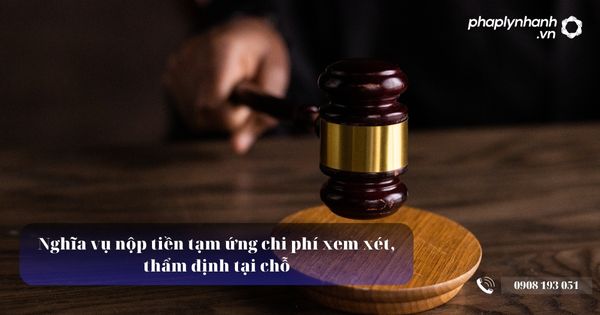 Nghĩa vụ nộp tiền tạm ứng chi phí xem xét, thẩm định tại chỗ 1 Nghĩa vụ nộp tiền tạm ứng chi phí xem xét, thẩm định tại chỗ - Tư vấn, hỗ trợ pháp lý nhanh