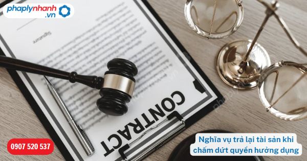 Nghĩa vụ trả lại tài sản khi chấm dứt quyền hưởng dụng được Bộ luật Dân sự 2015 quy định như thế nào? 1 Nghĩa vụ trả lại tài sản khi chấm dứt quyền hưởng dụng-Hỗ trợ, tư vấn pháp lý nhanh