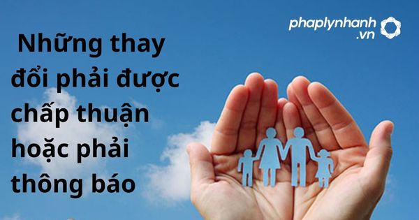 Những thay đổi phải được chấp thuận hoặc phải thông báo theo luật kinh doanh bảo hiểm 2022? 9 Những thay đổi phải được chấp thuận hoặc phải thông báo - hỗ trợ, tư vấn pháp lý nhanh