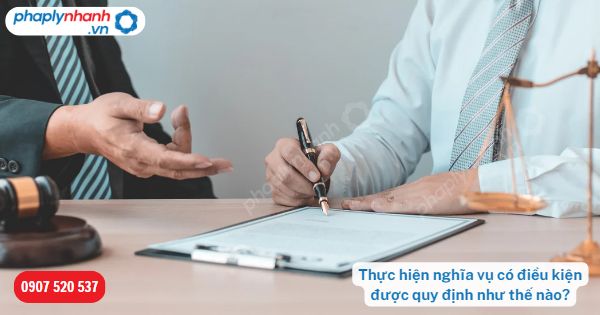 Thực hiện nghĩa vụ có điều kiện được quy định như thế nào? 13 Thực hiện nghĩa vụ có điều kiện được quy định như thế nào-Hỗ trợ, tư vấn pháp lý nhanh