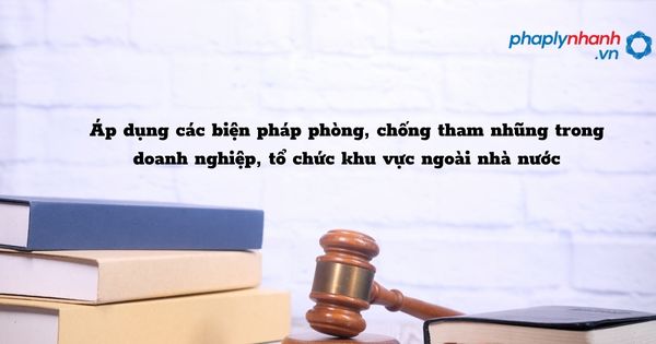 Áp dụng các biện pháp phòng, chống tham nhũng trong doanh nghiệp, tổ chức khu vực ngoài nhà nước như thế nào? 1 Áp dụng các biện pháp phòng, chống tham nhũng trong doanh nghiệp, tổ chức khu vực ngoài nhà nước - hỗ trợ, tư vấn pháp lý nhanh