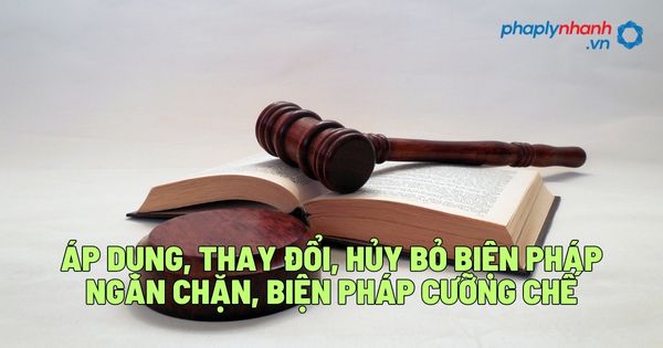 Áp dụng, thay đổi, hủy bỏ biện pháp ngăn chặn, biện pháp cưỡng chế? 1 Áp dụng, thay đổi, hủy bỏ biện pháp ngăn chặn, biện pháp cưỡng chế - Tư vấn, hỗ trợ pháp lý nhanh