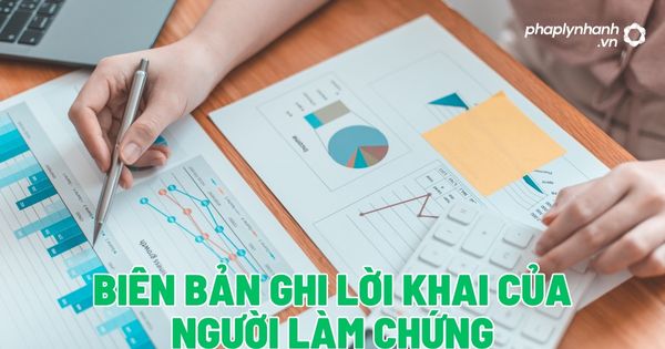 Biên bản ghi lời khai của người làm chứng - Tư vấn, hỗ trợ pháp lý nhanh