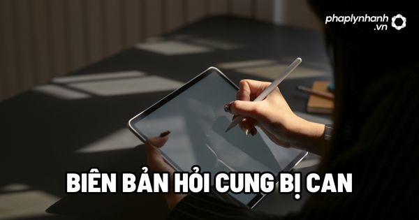 Biên bản hỏi cung bị can - Tư vấn, hỗ trợ pháp lý nhanh