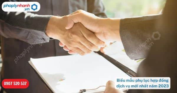 Biểu mẫu phụ lục hợp đồng dịch vụ mới nhất năm 2023 1 Biểu mẫu phụ lục hợp đồng dịch vụ mới nhất năm 2023-Hỗ trợ, tư vấn pháp lý nhanh