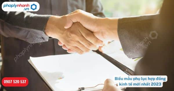 Biểu mẫu phụ lục hợp đồng kinh tế mới nhất 2023-Hỗ trợ, tư vấn pháp lý nhanh