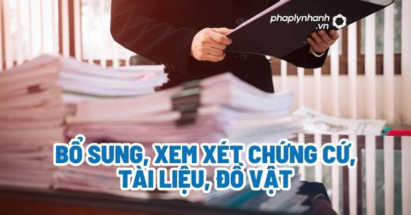 Bổ sung, xem xét chứng cứ, tài liệu, đồ vật - Tư vấn, hỗ trợ pháp lý nhanh