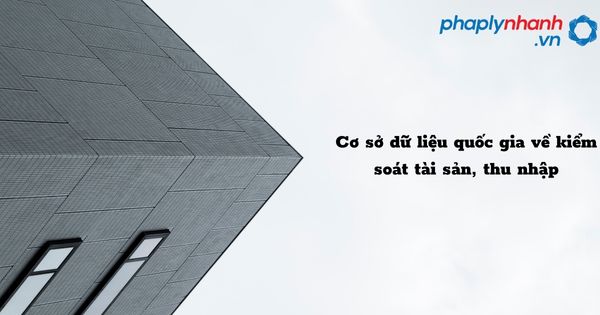 Cơ sở dữ liệu quốc gia về kiểm soát tài sản, thu nhập trong phòng chống tham nhũng? 1 Cơ sở dữ liệu quốc gia về kiểm soát tài sản, thu nhập - hỗ trợ, tư vấn pháp lý nhanh