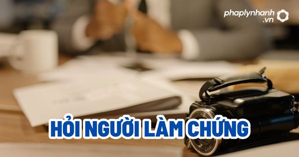 Hỏi người làm chứng được tiến hành như thế nào? 1 Hỏi người làm chứng - Tư vấn, hỗ trợ pháp lý nhanh