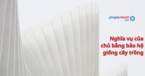 Nghĩa vụ của chủ bằng bảo hộ giống cây trồng - hỗ trợ, tư vấn pháp lý nhanh