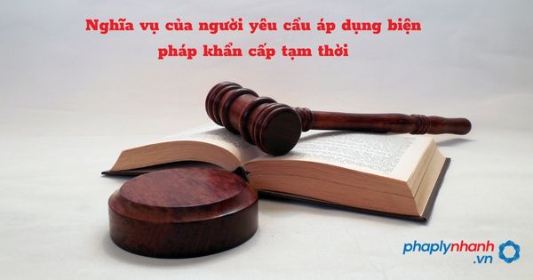 Nghĩa vụ của người yêu cầu áp dụng biện pháp khẩn cấp tạm thời như thế nào? 1 Nghĩa vụ của người yêu cầu áp dụng biện pháp khẩn cấp tạm thời - hỗ trợ, tư vấn pháp lý nhanh