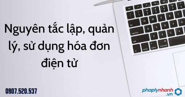 Nguyên tắc lập, quản lý, sử dụng hóa đơn điện tử theo Luật quản lý thuế 2019 1 Nguyên tắc lập, quản lý, sử dụng hóa đơn điện tử - tư vấn hỗ trợ pháp lý nhanh