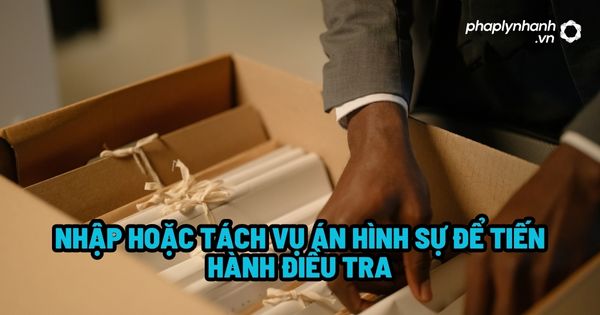 Nhập hoặc tách vụ án hình sự để tiến hành điều tra - Tư vấn, hỗ trợ pháp lý nhanh