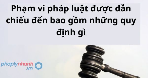 Phạm vi pháp luật được dẫn chiếu đến bao gồm những quy định gì? 1 Phạm vi pháp luật được dẫn chiếu đến bao gồm những quy định gì?