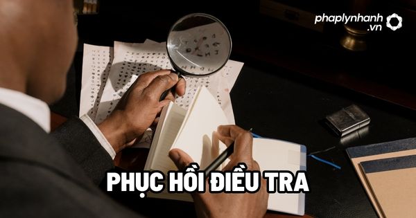 Phục hồi điều tra? 1 Phục hồi điều tra?