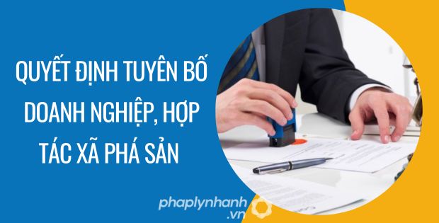 QUYẾT ĐỊNH TUYÊN BỐ DOANH NGHIỆP, HỢP TÁC XÃ PHÁ SẢN 1 QUYẾT ĐỊNH TUYÊN BỐ DOANH NGHIỆP, HỢP TÁC XÃ PHÁ SẢN