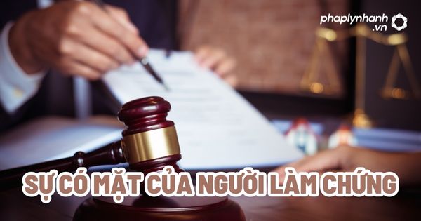 Sự có mặt của người làm chứng? 1 Sự có mặt của người làm chứng - Tư vấn, hỗ trợ pháp lý nhanh