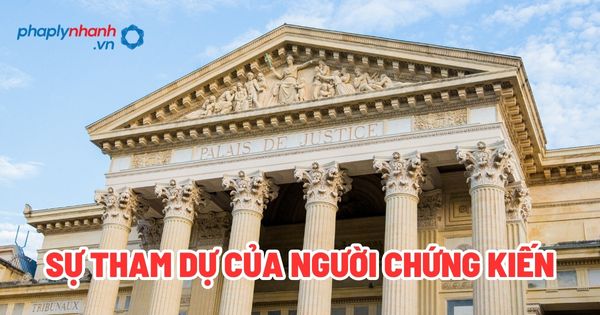 Sự tham dự của người chứng kiến theo BLTTHS 2015? 1 Sự tham dự của người chứng kiến - Tư vấn, hỗ trợ pháp lý nhanh