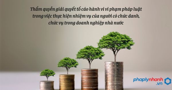 Thẩm quyền giải quyết tố cáo hành vi vi phạm pháp luật trong việc thực hiện nhiệm vụ của người có chức danh, chức vụ trong doanh nghiệp nhà nước như thế nào? 1 Thẩm quyền giải quyết tố cáo hành vi vi phạm pháp luật trong việc thực hiện nhiệm vụ của người có chức danh, chức vụ trong doanh nghiệp nhà nước - hỗ trợ, tư vấn pháp lý nhanh