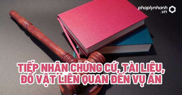 Tiếp nhận chứng cứ, tài liệu, đồ vật liên quan đến vụ án - Tư vấn, hỗ trợ pháp lý nhanh