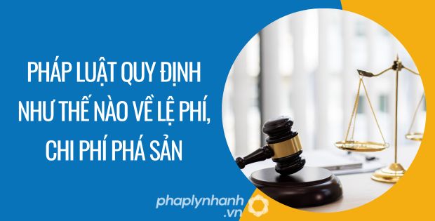 PHÁP LUẬT QUY ĐỊNH NHƯ THẾ NÀO VỀ LỆ PHÍ, CHI PHÍ PHÁ SẢN 3 pháp luật quy định như thế nào về lệ phí, chi phí phá sản