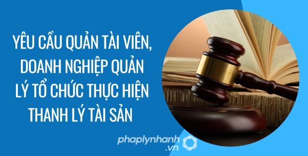YÊU CẦU QUẢN TÀI VIÊN, DOANH NGHIỆP QUẢN LÝ TỔ CHỨC THỰC HIỆN THANH LÝ TÀI SẢN 1 yêu cầu quản tài viên, doanh nghiệp quản lý tổ chức thực hiện thanh lý tài sản
