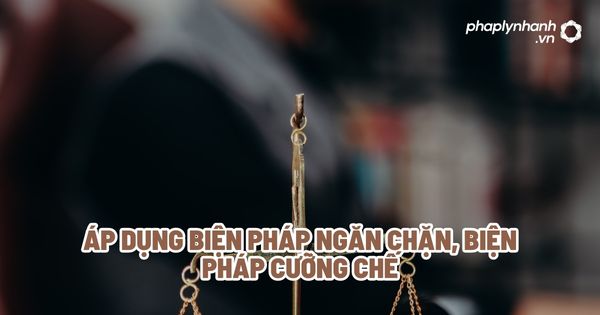 Áp dụng biện pháp ngăn chặn, biện pháp cưỡng chế? 1 Áp dụng biện pháp ngăn chặn, biện pháp cưỡng chế - Tư vấn, hỗ trợ pháp lý nhanh