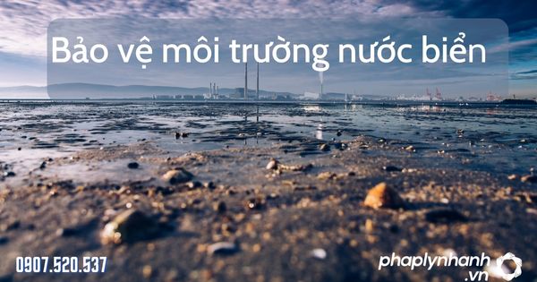 Bảo vệ môi trường nước biển theo Luật bảo vệ môi trường 2020 1 Bảo vệ môi trường nước biển - tư vấn hỗ trợ pháp lý nhanh