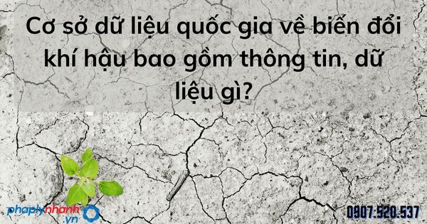 Cơ sở dữ liệu quốc gia về biến đổi khí hậu bao gồm thông tin, dữ liệu gì? 1 Cơ sở dữ liệu quốc gia về biến đổi khí hậu bao gồm thông tin, dữ liệu gì - tư vấn hỗ trợ pháp lý nhanh