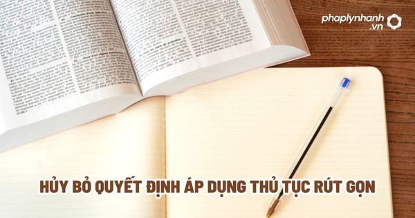 Hủy bỏ quyết định áp dụng thủ tục rút gọn? 1 Hủy bỏ quyết định áp dụng thủ tục rút gọn - Tư vấn, hỗ trợ pháp lý nhanh