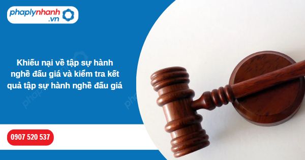 Khiếu nại về tập sự hành nghề đấu giá và kiểm tra kết quả tập sự hành nghề đấu giá được quy định thế nào? 17 Khiếu nại về tập sự hành nghề đấu giá và kiểm tra kết quả tập sự hành nghề đấu giá-Hỗ trợ, tư vấn pháp lý nhanh