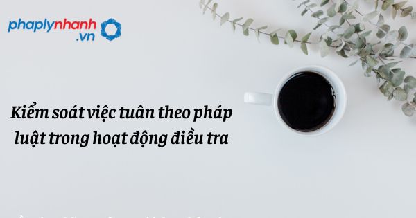 Kiểm soát việc tuân theo pháp luật trong hoạt động điều tra - hỗ trợ, tư vấn pháp lý nhanh