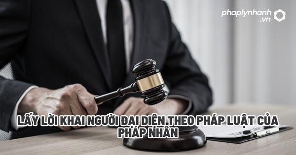 Lấy lời khai người đại diện theo pháp luật của pháp nhân? 1 Lấy lời khai người đại diện theo pháp luật của pháp nhân - Tư vấn, hỗ trợ pháp lý nhanh