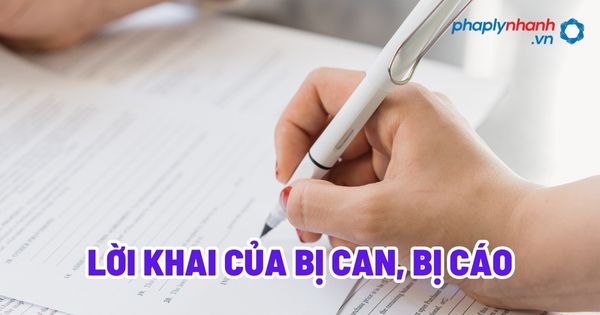 Lời khai của bị can, bị cáo theo BLTTHS 2015? 1 Lời khai của bị can, bị cáo - Tư vấn, hỗ trợ pháp lý nhanh
