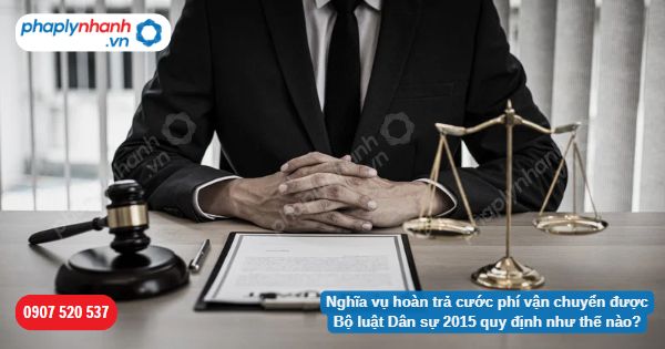 Nghĩa vụ hoàn trả cước phí vận chuyển được Bộ luật Dân sự 2015 quy định như thế nào? 1 Nghĩa vụ hoàn trả cước phí vận chuyển được Bộ luật Dân sự 2015 quy định như thế nào-Hỗ trợ, tư vấn pháp lý nhanh