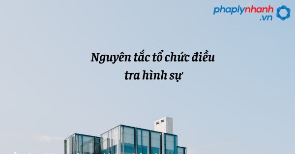 Nguyên tắc tổ chức điều tra hình sự như thế nào? 1 Nguyên tắc tổ chức điều tra hình sự - hỗ trợ, tư vấn pháp lý nhanh