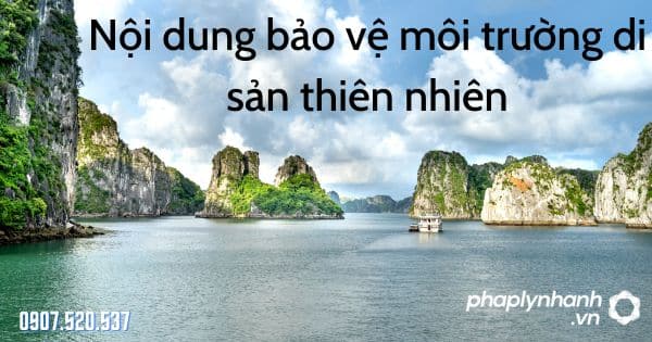 Nội dung bảo vệ môi trường di sản thiên nhiên theo Luật bảo vệ môi trường 2020 1 Nội dung bảo vệ môi trường di sản thiên nhiên - tư vấn hỗ trợ pháp lý nhanh
