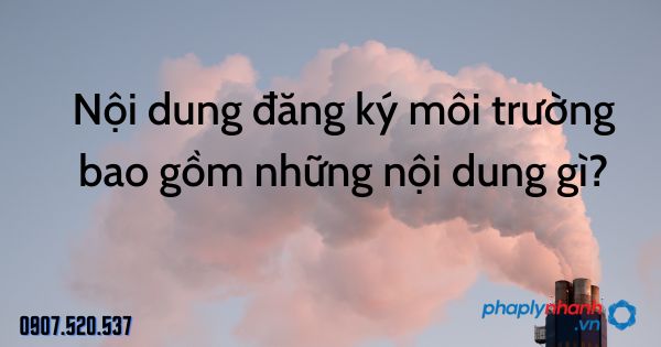 Nội dung đăng ký môi trường bao gồm những nội dung gì? 1 Nội dung đăng ký môi trường bao gồm những nội dung gì - tư vấn hỗ trợ pháp lý nhanh