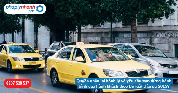 Quyền nhận lại hành lý và yêu cầu tạm dừng hành trình của hành khách theo Bộ luật Dân sự 2015? 1 Quyền nhận lại hành lý và yêu cầu tạm dừng hành trình của hành khách theo Bộ luật Dân sự 2015-Hỗ trợ, tư vấn pháp lý nhanh