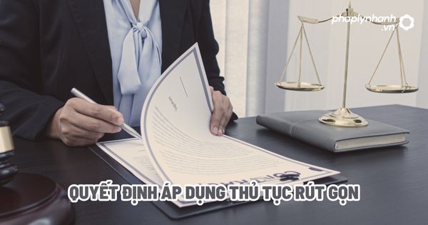 Quyết định áp dụng thủ tục rút gọn? 1 Quyết định áp dụng thủ tục rút gọn - Tư vấn, hỗ trợ pháp lý nhanh