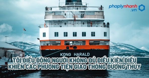 Tội điều động người không đủ điều kiện điều khiển các phương tiện giao thông đường thủy - Tư vấn, hỗ trợ pháp lý nhanh